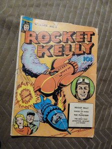 Golden Age Comic Book Rocket Kelly #2 Fox Features 1945 Superhero The Puppeteer