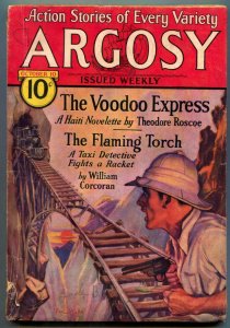 Argosy Pulp October 10 1931- VOODOO EXPRESS- Flaming Torch VG