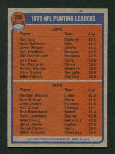 1976 Topps Ray Guy #206  NM-MT Punting Leaders