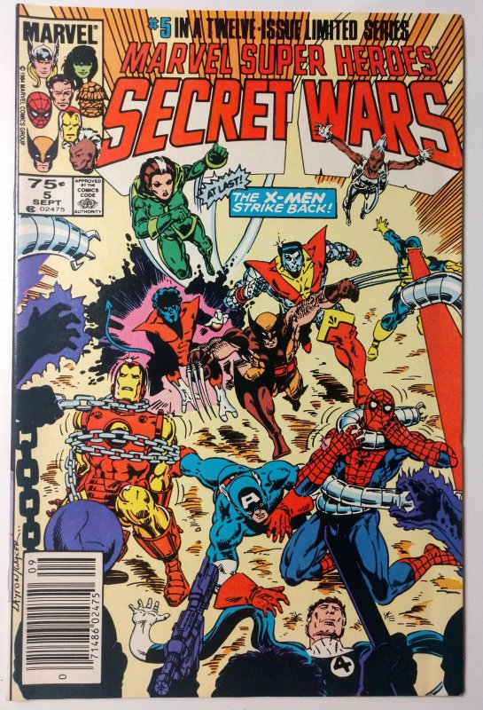 Secret Wars #5 NEWSSTAND (8.5, 1984), Cover art by Mike Zeck