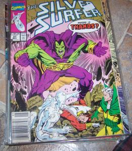 Silver Surfer # 37 may 1990  MARVEL  THANOS  + JIM STARLIN+ INFINITY GAUNTLET 