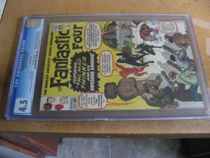 FANTASTIC FOUR 15 CGC 4.5 FIRST MAD THINKER KIRBY WHITE PGS 1963 MARVEL