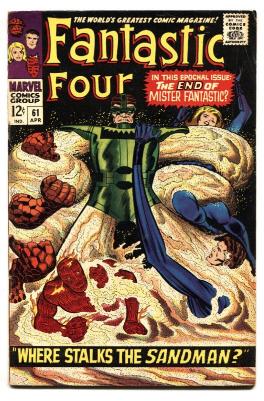 FANTASTIC FOUR #61 -- 1967 -- SANDMAN -- SILVER SURFER -- Marvel comic book