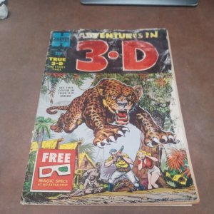 ADVENTURES IN 3-D 1 & 2 Complete Series Set harvey comic 1953 golden age Lot Run