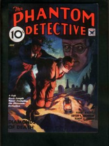 PHANTOM DETECTIVE JUNE 1934 PULP REPRINT-DIAMONDS OF DEATH-ADVENTURE HOUSE VF/NM