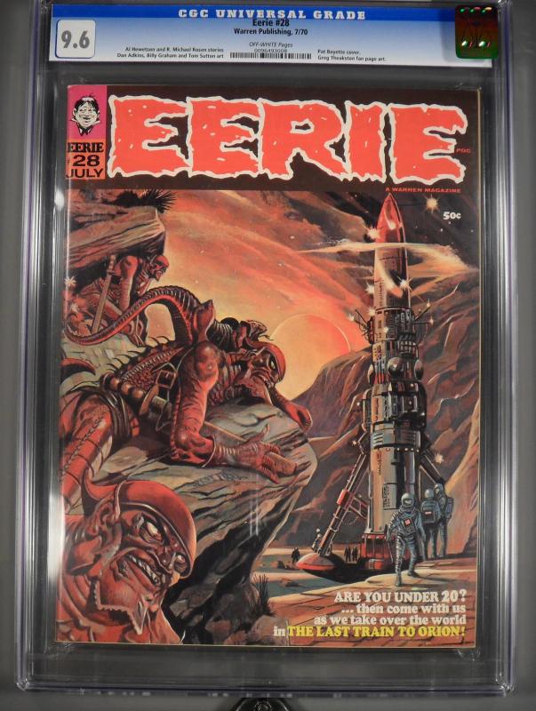 Eerie #28 9.6 CGC #0096493008 Off White to White Pages