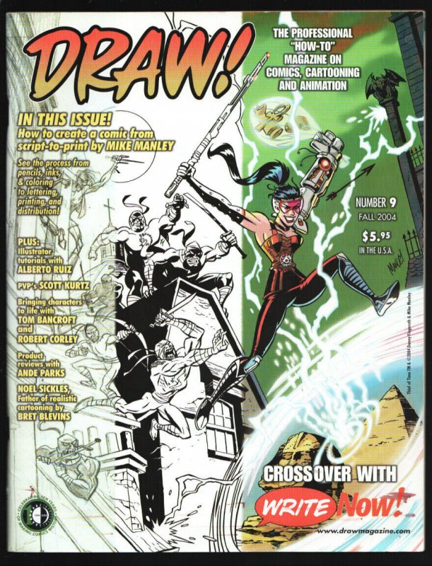 Draw #9 Fall 2004- How-To magazine on comics & cartooning-Mike Manley-Alber...