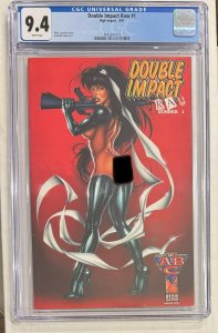 Double Impact Raw #1 (1997) CGC 9.4 VERY RARE CENSUS 5 TOTAL! SEXY BOOTY Cover