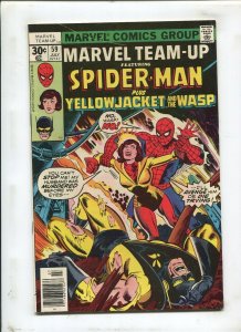 MARVEL TEAM-UP #59 - SPIDER-MAN + YELLOW JACKET & THE WASP! - (6.5) 1977