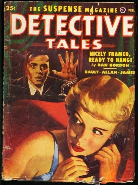 DETECTIVE TALES 1952 FEB-GGA COVER-GREAT PULP-good/very good G/VG