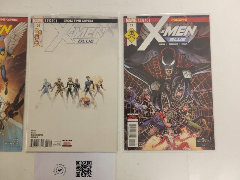 3 X-Men Blue Marvel Comic Books #19 20 21 52 TJ42