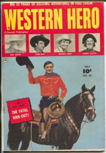 Western Hero #92 1950-Fawcett-Tom Mix-Gabby Hayes-Bill Boyd-Monte Hale-VF- 