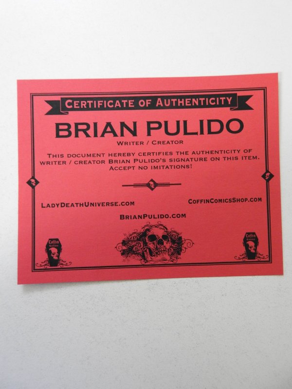 Lady Death: Chaos Rules Preview (2015) NM Condition! Signed W/ COA!