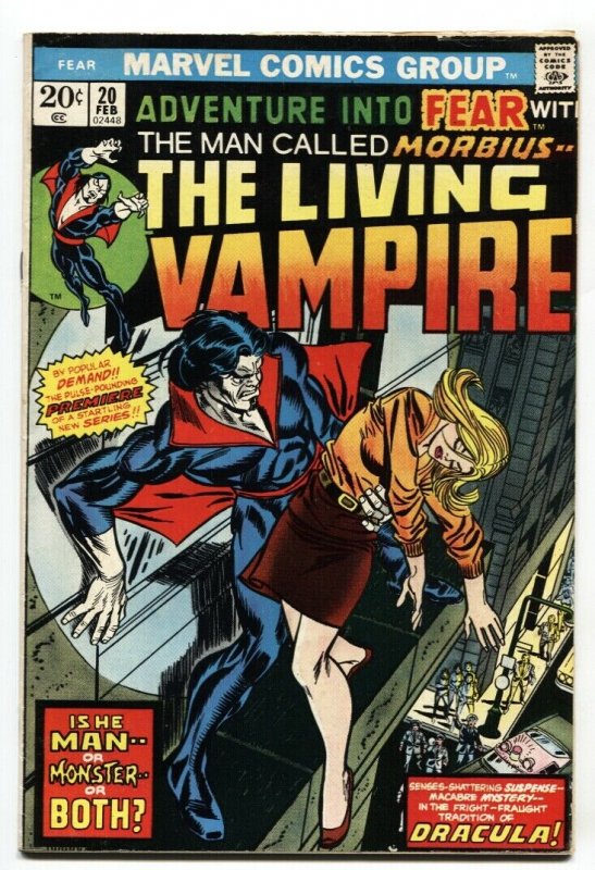 Fear #20 1973 comic book 1st solo Morbius Marvel