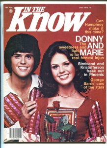 MAG: In The Know 7/1976-Donny & Marie-Streisand -Kristofferson-Barris-KItt-FN