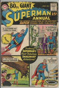 Superman Annual #1 (1960) - 1.5 FR/GD *The Supergirl from Krypton*