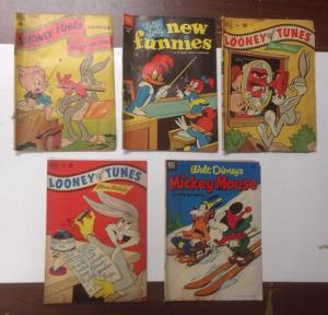 Mickey Mouse Bugs Bunny Donald Duck Dell 13 Book Lot Set Run 1947-1953 2.0-4.0