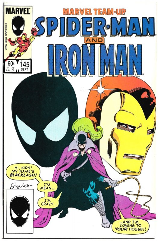 MARVEL TEAM-UP #145 (Sep1984) 8.0 VF  SPIDER-MAN & IRON MAN! Tony Isabella!