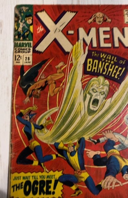 The X-Men #28 (1967)first app of Banshee tanning/Foxxing