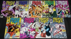 Marvel Bronze-Modern ALPHA FLIGHT 68pc Count Mid-High Grade Comic Lot VF-NM