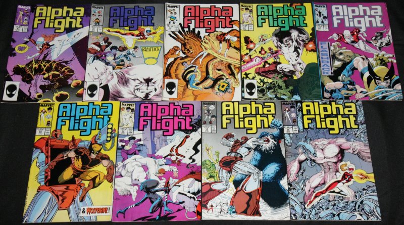 Marvel Bronze-Modern ALPHA FLIGHT 68pc Count Mid-High Grade Comic Lot VF-NM