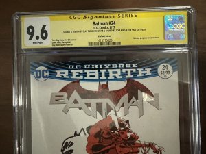 Batman #24 CGC 9.6 SS Tim Sale Var. Cover, Clay Mann Sketch, Tom King Signed x3