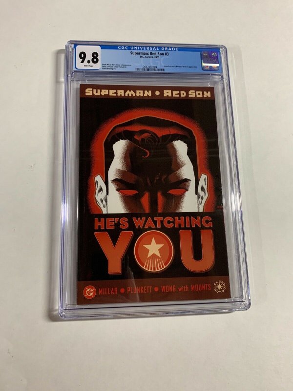 Superman Red Son 3 Cgc 9.8 White Pages Dc Comics