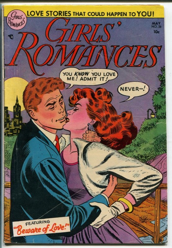 GIRLS' ROMANCES #26 1953-DC-SPICY ISSUE-GLOSSY-vg/fn