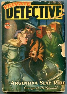 Private Detective Pulp July 1944- Superman comic- Argentina Slay Ride G