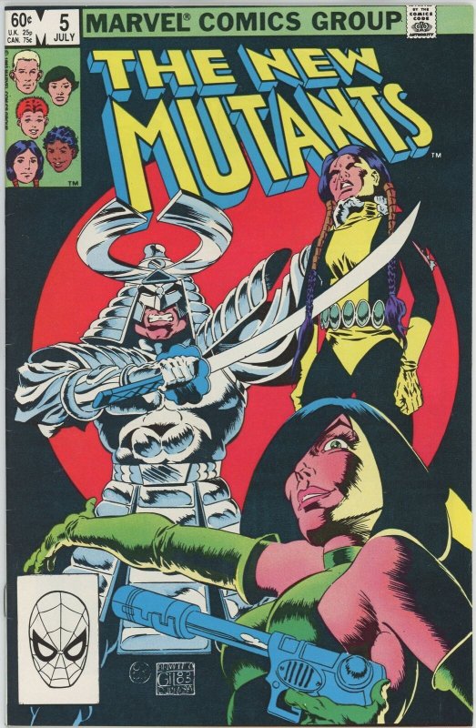 New Mutants #5 (1983) - 8.0 VF *Silver Samurai & Viper* 