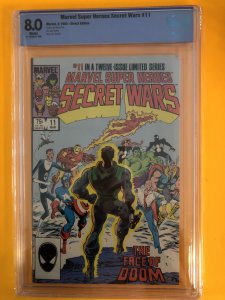 Marvel Super Heroes Secret Wars #11  CBCS 8.0 WHITE (1985) NEW SLAB