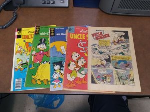 Uncle Scrooge 5 Issue Silver Bronze Age Comics Lot Run Collection walt disneys