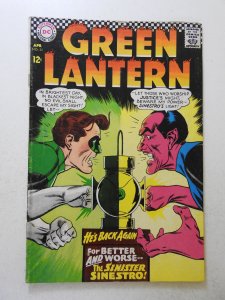 Green Lantern #52 (1967) VG- Condition 2 centerfold wraps detached bottom staple