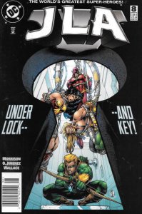 JLA #8 (Newsstand) VF ; DC | Justice League of America Grant Morrison