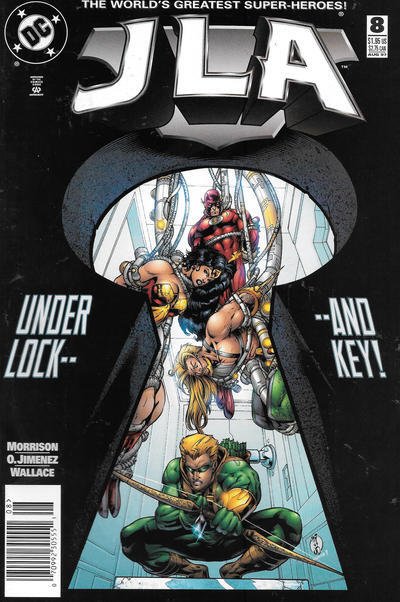 JLA #8 (Newsstand) VF ; DC | Justice League of America Grant Morrison