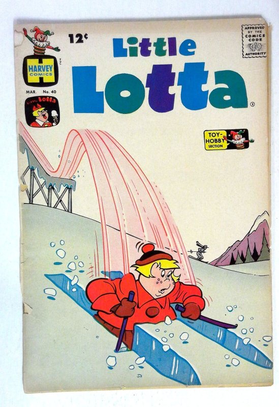 Little Lotta #40 skiing adventure Harvey Comics (1964) FR
