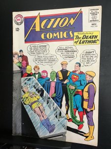 Action Comics #318  (1964) Death of Lex Luther! Supergirl college! VF Boca CERT!
