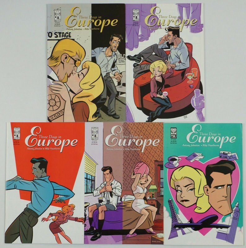 Three Days In Europe #1-5 VF/NM complete series ANTONY JOHNSTON oni presss set