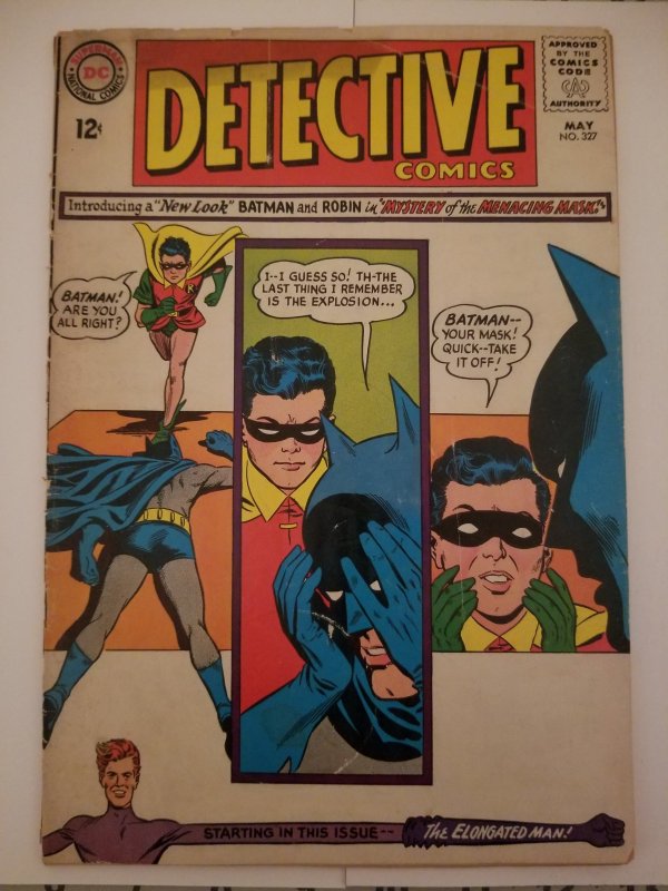 Detective Comics #327 1964 New look Batman Carmine Infantino Rough Grade 2.5