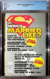 Superman : The Wedding Album Superman and Lois Lane Cover (1996) - CGC 9.6