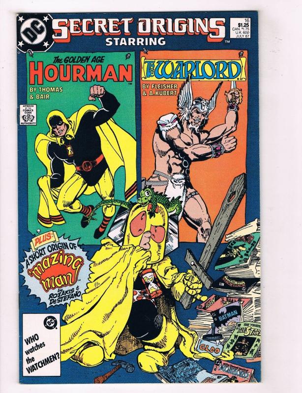 Secret Origins #16 FN DC Comics Comic Book JLA Hourman July 1987 DE34