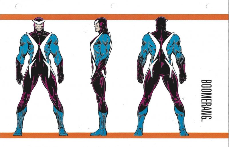 Official Handbook of the Marvel Universe Sheet- Boomerang