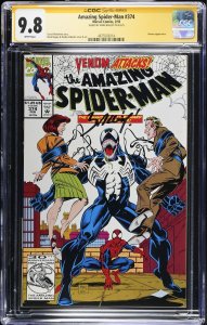 The Amazing Spider-Man (1993) # 374 (CGC 9.8 WP)  Signed Mark Bagley