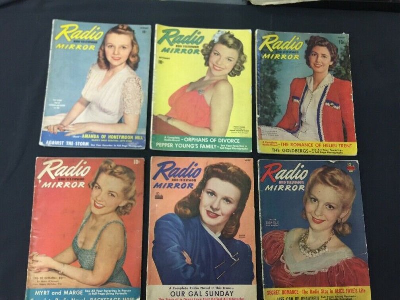 Superman in Radio - 16 issue lot of Radio and Television Mirror Magazine 1941-42