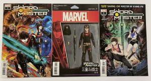 Sword Master #1 + Action Figure Var + #2 (2019) Origin of Sword Master Marvel NM