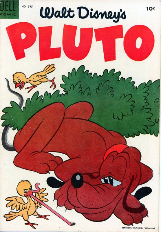 Four Color Comics 595 F Pluto Nice Copy 1954 Comic Books Golden Age Dell Pluto Humor Satire Hipcomic