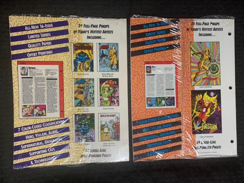 1990/91 WHO'S WHO IN THE DC UNIVERSE #1 & 10 Superman Robin SEALED