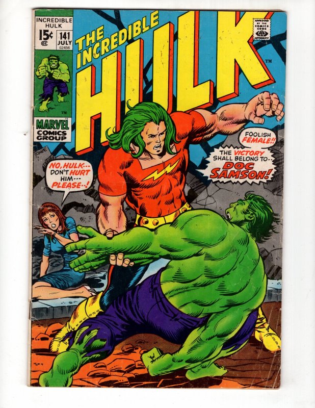 The Incredible Hulk #141 (1971) 1st Appearance of DOC SAMSON !!!!!!