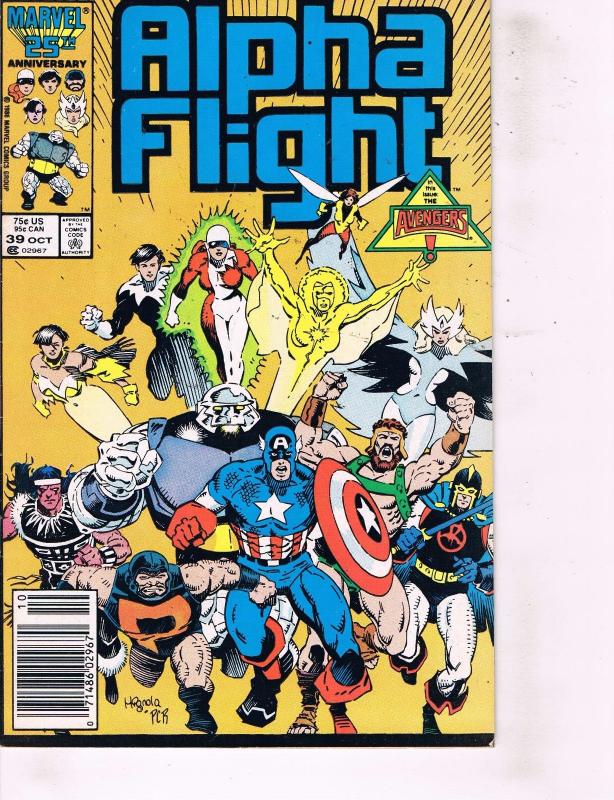 10 Alpha Flight Marvel Comic Books # 32 38 39 40 41 43 44 45 46 47 Wolverine MM4