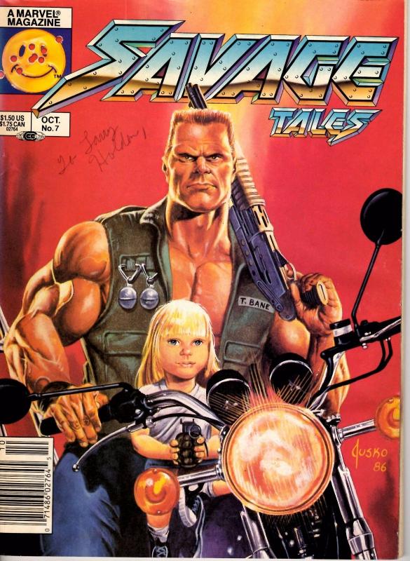 Savage Tales # 7 FN Marvel Comic Book Magazine Size Doc Savage Jusko 1986 YY1